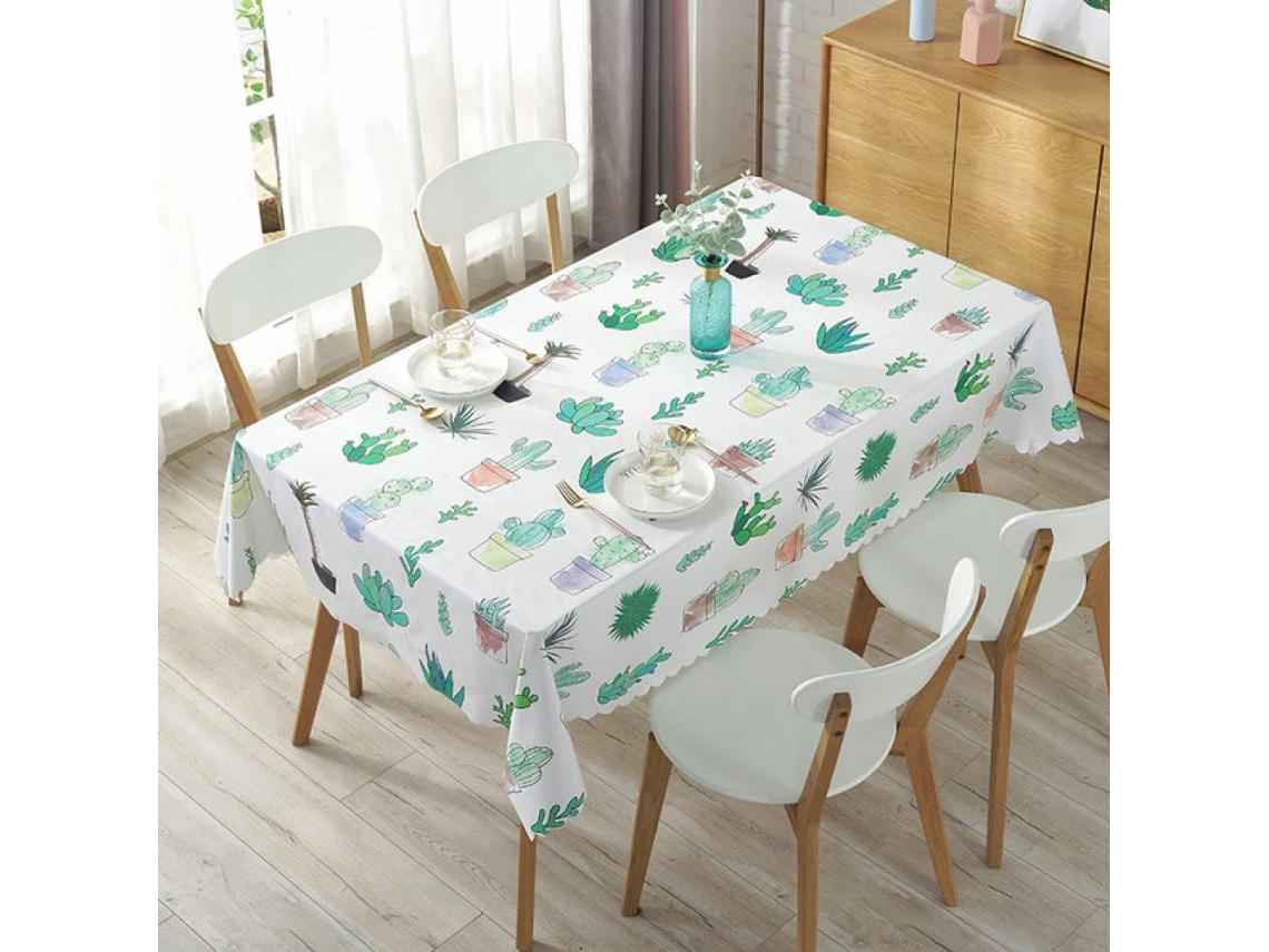 Toalha De Mesa Retangular/redonda Em Pvc, Resistente A Óleo.