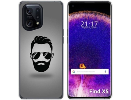 Carcasa para Oppo Find X5 5G TUMUNDOSMARTPHONE Dibujos Barba Multicolor