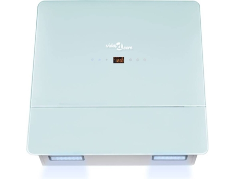 vidaXL Campana extractora cristal templado blanco 600 mm