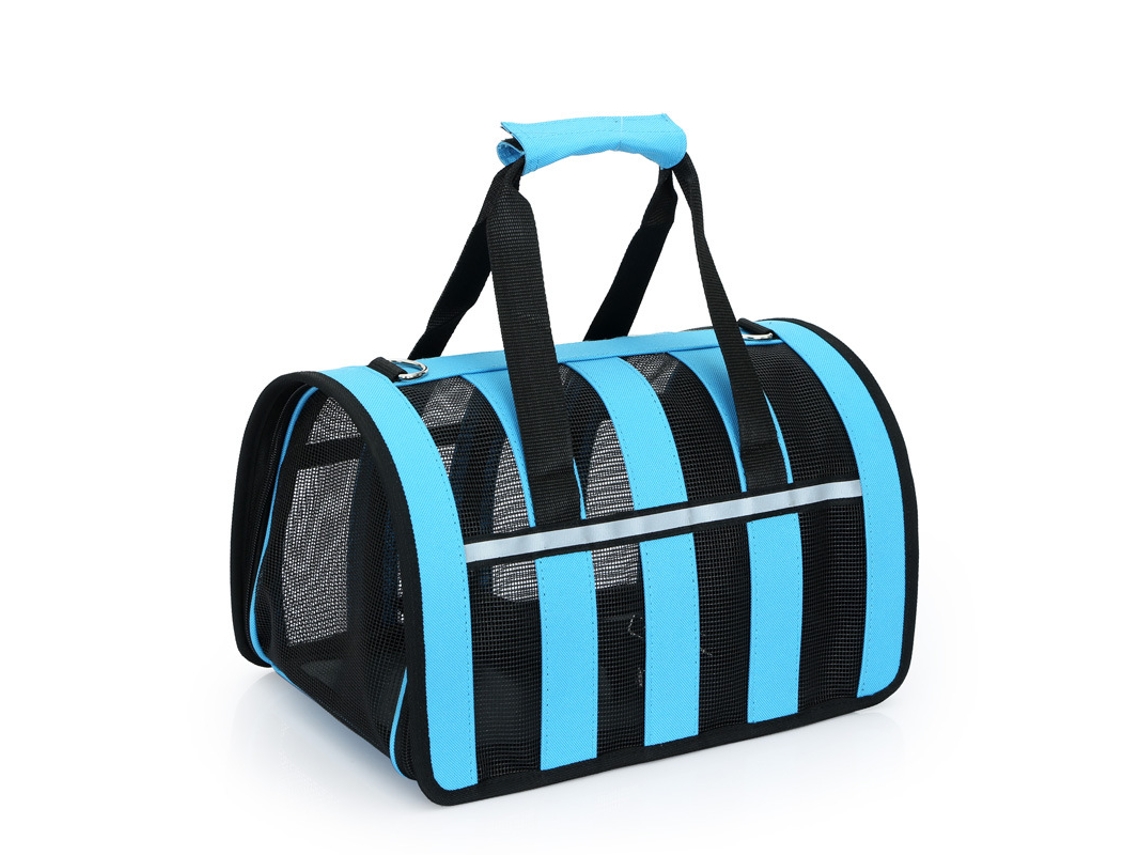Transportadora Dobrável Para Animais Eifson Com Refletores E Bolso Lateral (azul)