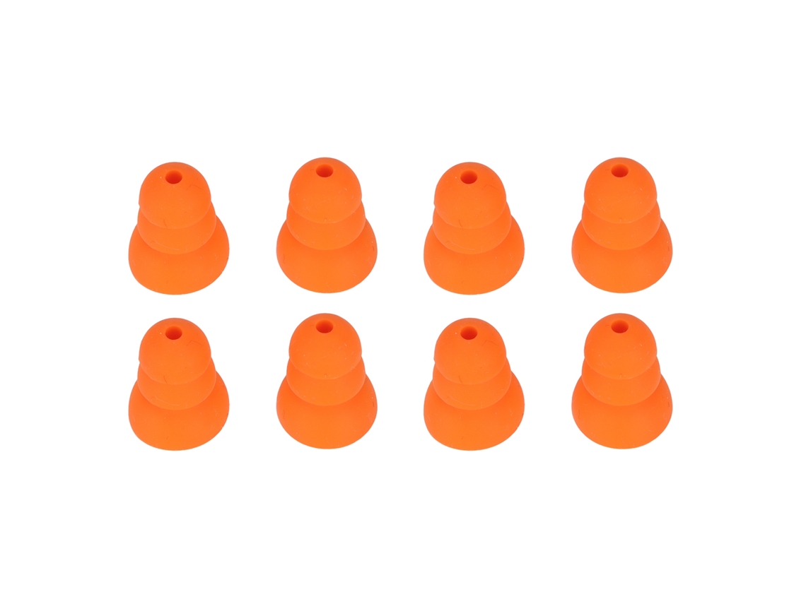 8 Pontas De Silicone Para Fones De Ouvido Substituição Se846 Se535 Se215 Buraco Interno 2.0‑3.5mm Laranja