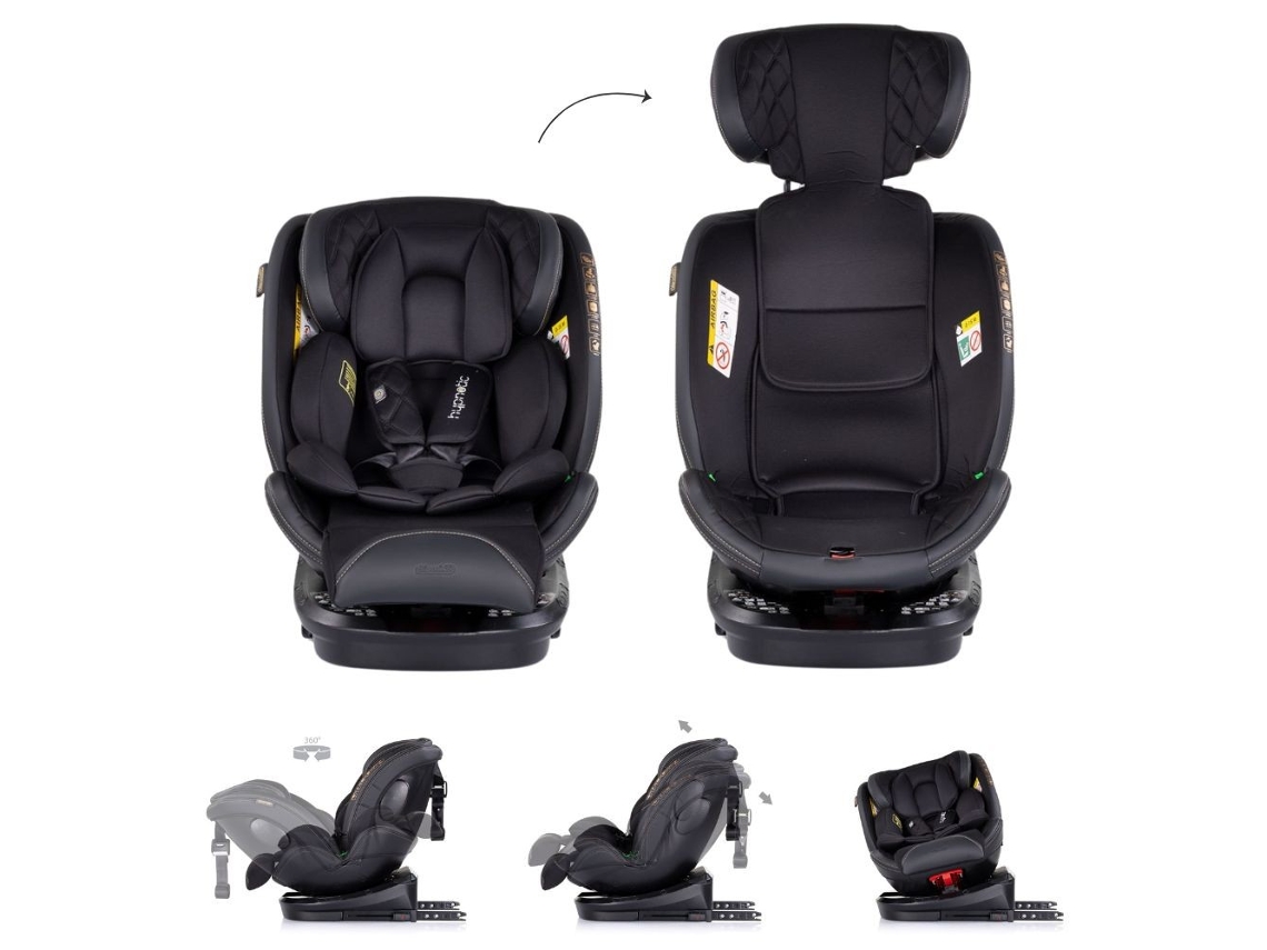 Silla de coche Hypnotic I Size con Isofix y rotación de 360º de Chipolino Blackberry (40-150 cm)
