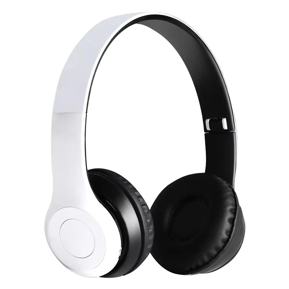(blanco) Auriculares Inalámbricos Plegables Bluetooth, Graves Estéreo De Alta Fidelidad De 50 Mm