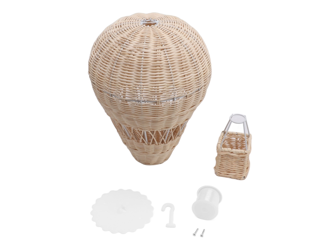 Globos aerostáticos Baok hechos a mano con exquisitos detalles de ratán, perfectos para decorar habitaciones infantiles y fiestas.
