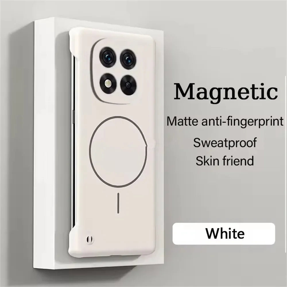 (blanco, Redmi Turbo 4 Pro) Funda Magnética Sin Marco Con Bobina Fina, Funda Protectora Ultradelgada Y Respetuosa Con La Piel.