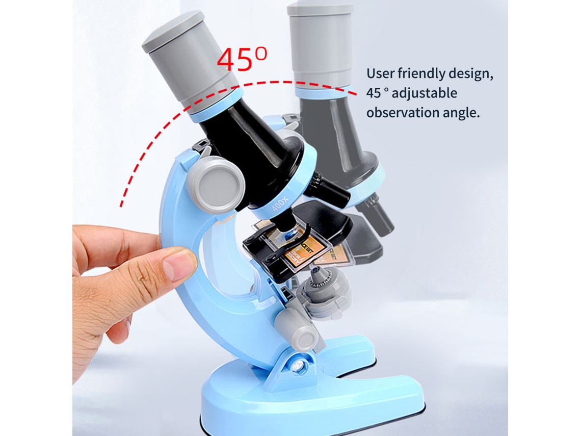 Kit De Microscopio Científico 100x/400x/1200x, Juguete Stem Para Estudiantes Principiantes