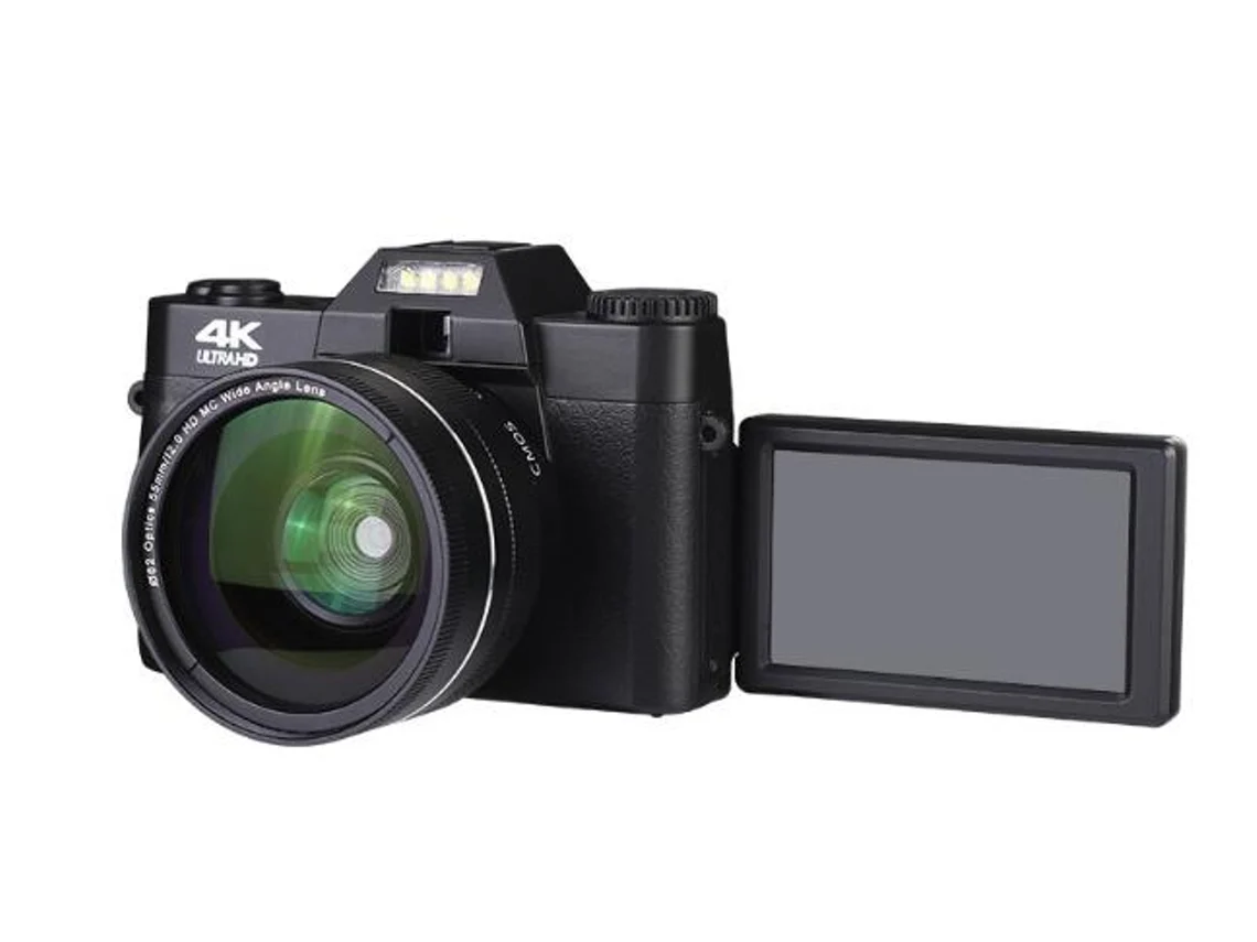Cámara digital SZSMART CDR9 4K Lentes para profesionales WIFI Pantalla de 3 pulgadas Regalo de cumpleaños negro