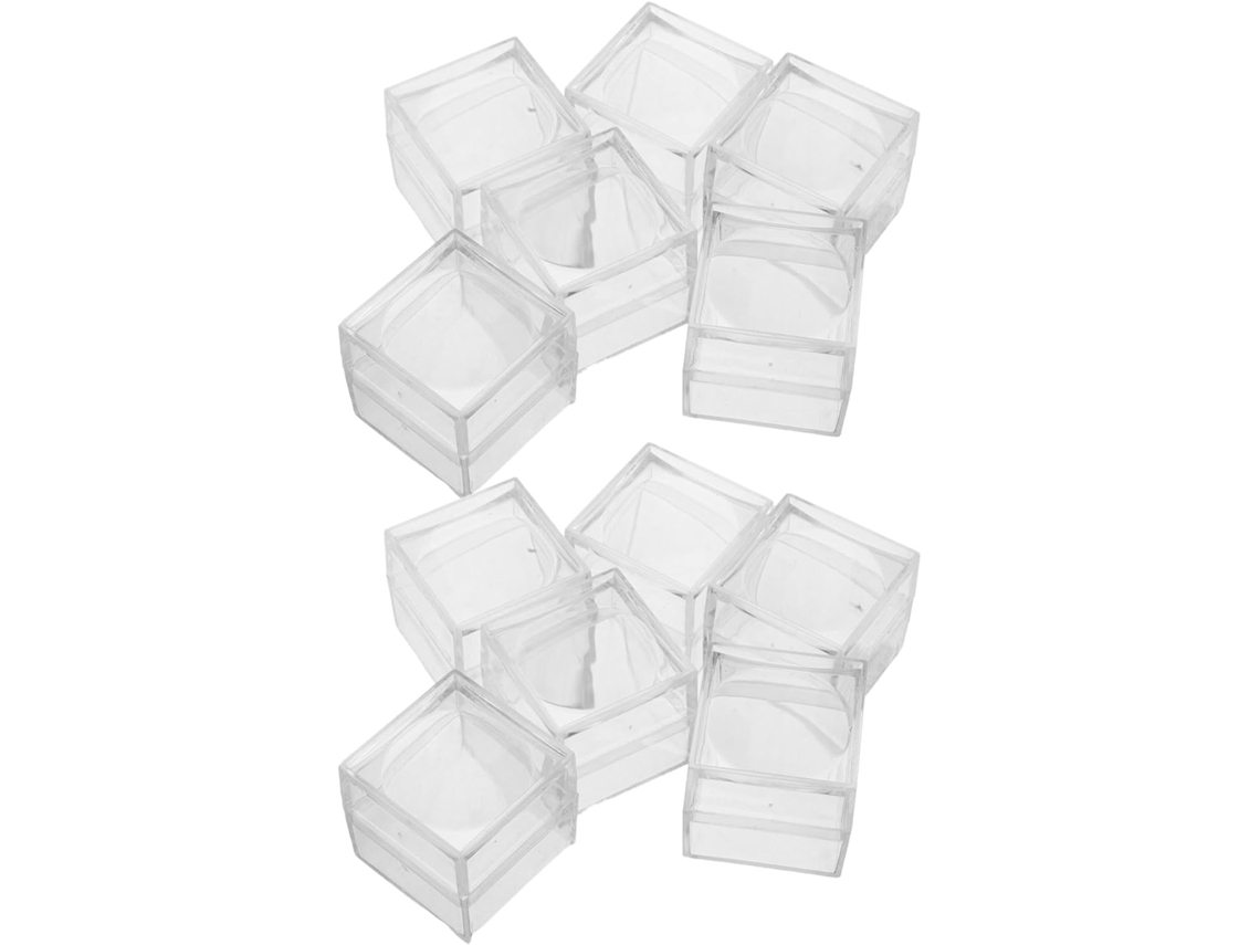 Caja De Plástico Transparente Para Pulseras Con Lupa Incorporada, Ligera Y Práctica, Juego De