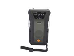 Radio Solar Portátil Con Manivela Multifuncional Para Acampar, Hacer Senderismo Y Pescar, Con Luz Y Alarma Sos.