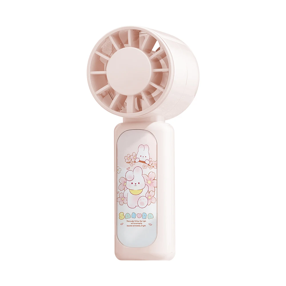 Ventilador Portátil Silencioso De Mano Con Tres Velocidades, Recargable Por Usb, Mini Ventilador De Escritorio (rosa).