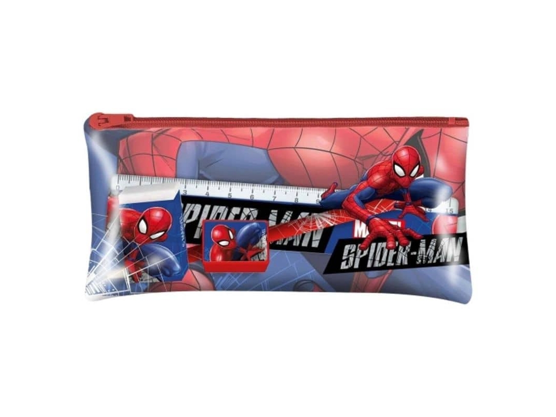 Estuche Portatodo Escolar Marvel Spiderman Con Accesorios Sp50022 Kids Euroswanp24