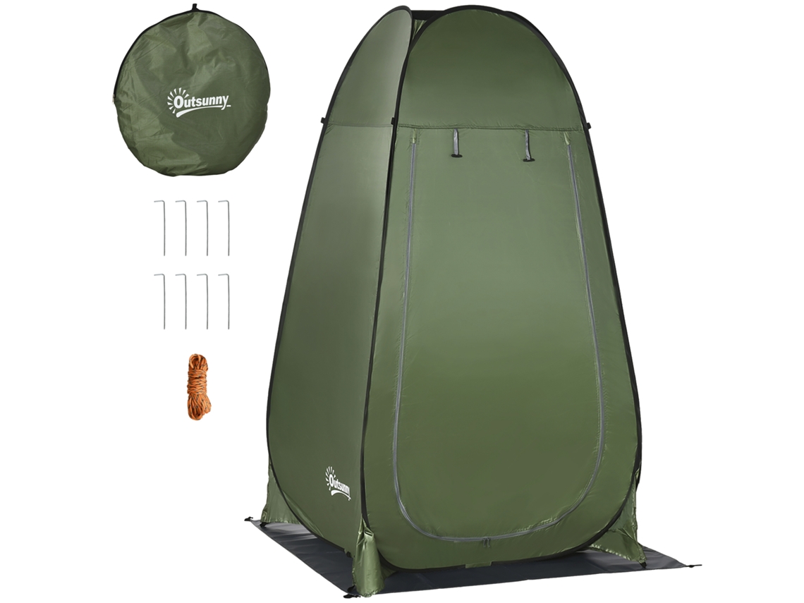 VPMKP - Tienda pop up Outsunny, 126x124x198 cm, verde