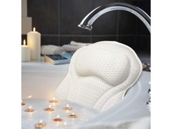 2026-almohada De Baño Ergonómica De Lujo Con Tecnología 4d Air Mesh Y 6 Ventosas 44*42*6cm