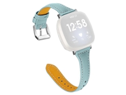 Correa de repuesto de cuero genuino para reloj inteligente compatible con Fitbit Versa 3 y Fitbit Sense Ly Ebike