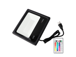 Proyector LED RGB de 55 W con control remoto para patio y calle.
