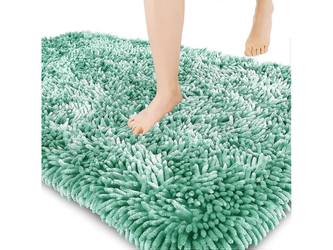 Alfombrilla De Baño Antideslizante De Primera Calidad, Suave Y Mullida, 50x80 Cm, Verde.