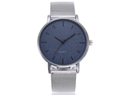 Reloj De Cuarzo Unisex Para Parejas Con Correa De Malla Ultra Delgado Vansvar Azul