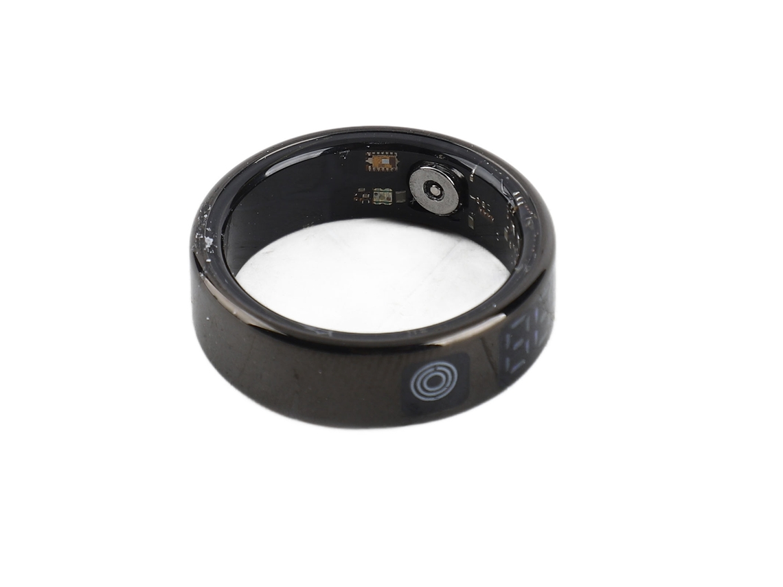 Anel Inteligente Com Tela Touch Ip68 Aço Inoxidável Modos Esportivos Rastreador De Fitness Tamanho 10 (diâmetro Interno 19.8mm)