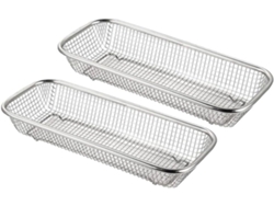 5 Cm, Juego De 2, Cesta Metálica Para Lavavajillas, Soporte Para Cubiertos De Acero Inoxidable