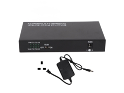 Conmutador Óptico Ethernet De 6 Puertos 10/100 Mbps De Fibra Única, Metálico, Plug And Play, Enchufe Británico.