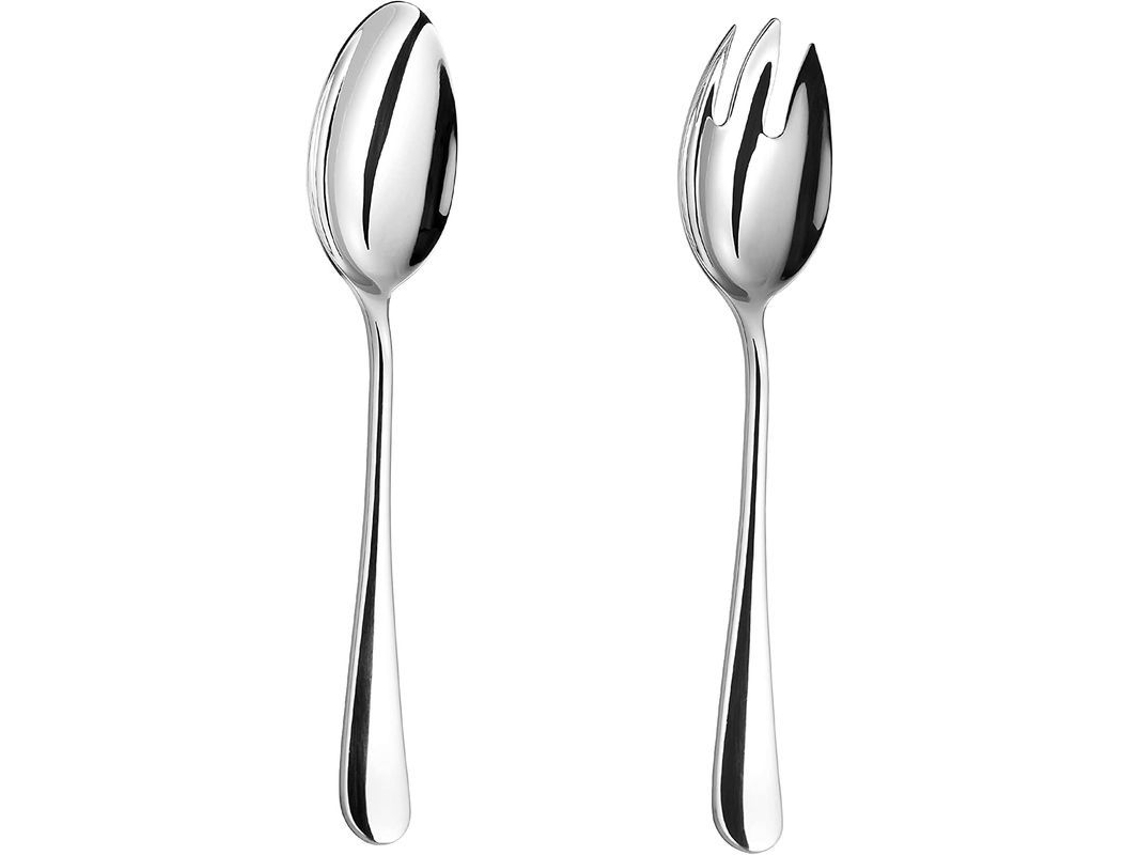 Juego De Tenedor Y Cuchara Para Ensalada De Acero Inoxidable 304, Diseño Clásico, Para Todas Las Ocasiones.