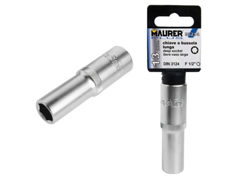 Llave vaso maurer 1/2 hexagonal larga 23mm.