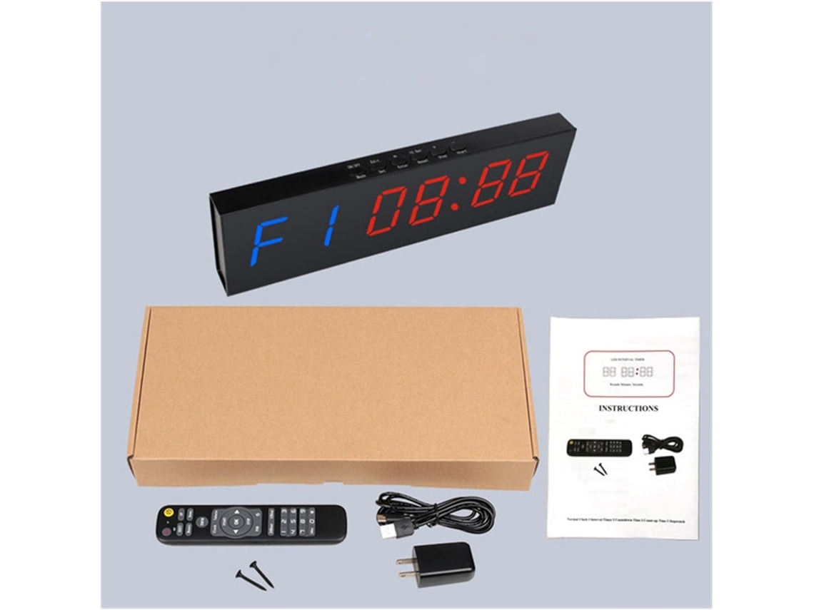 Reloj digital LED SFUSHOS, grande, 1,8 pulgadas, con temporizador