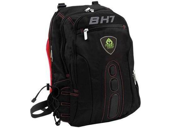 Mochila KEEP OUT Portátil (15.6'' - Negro Rojo)