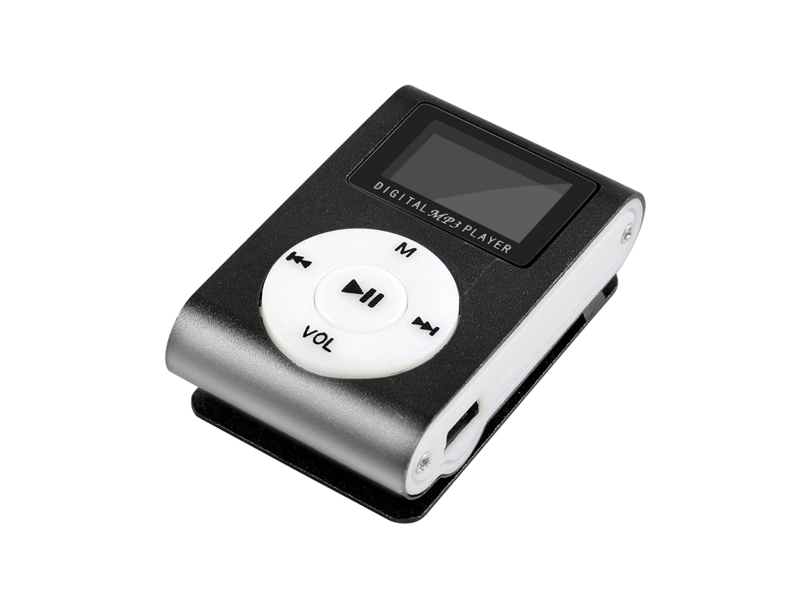 Reproductor Mp3 Mini Usb Lcd Pantalla Soporte Sports Music Player Con Función Fm Gusshious Negro