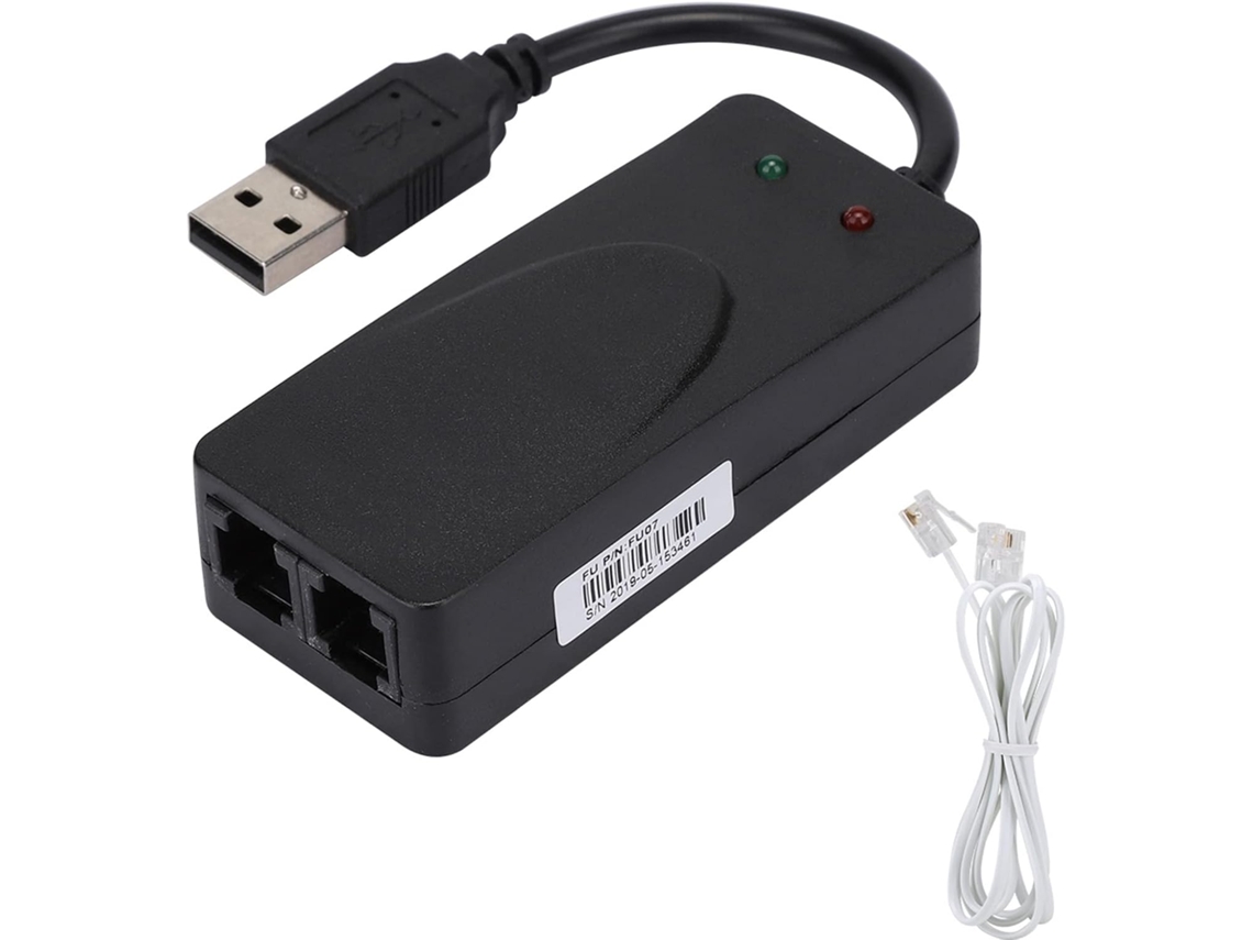 Módem De Fax Usb De Doble Puerto Con Transmisión En Modo Externo De 56k