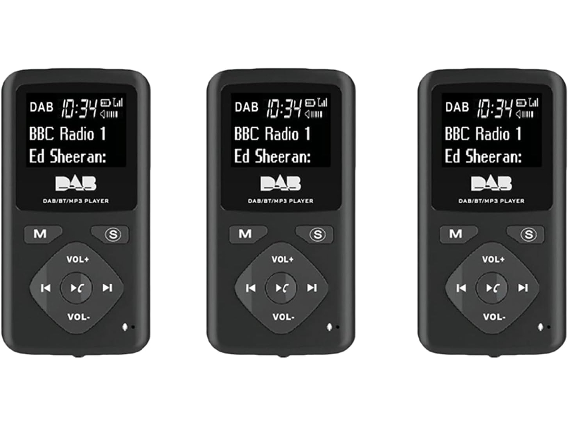 3x Radio Digital/bluetooth 4.0 Personal Pocket Fm Mini Auriculares Portátiles Mp3 Micro-usb Para