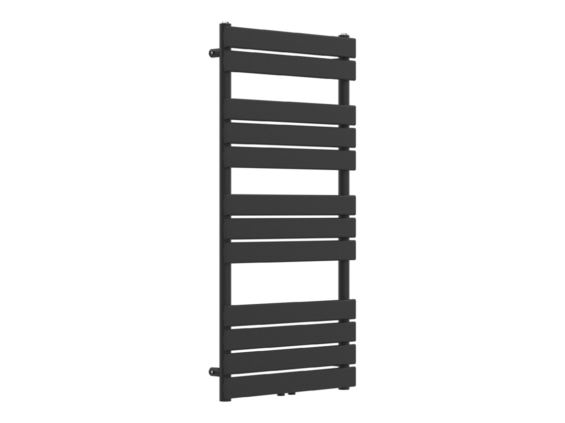 Radiador toallero mural Voss 703 W 12 lamas acero 120x60 cm Negro NEU.HAUS