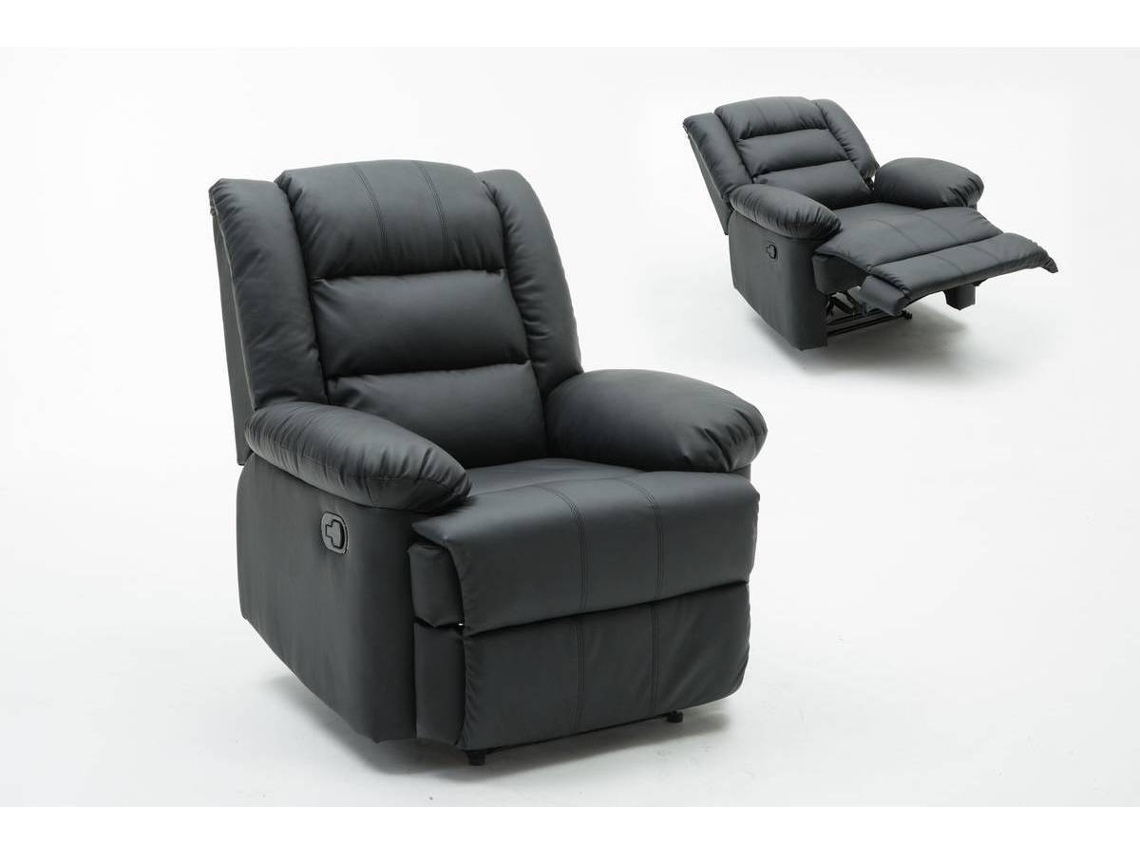 Butaca HABITAT ET JARDIN relax Buckingham  Negro (50x75 cm - Madera maciza y contrachapada)