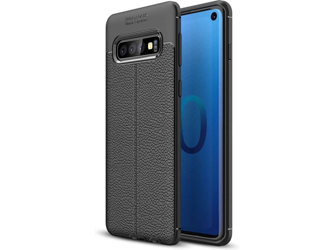 Funda y Protector de Pantalla Samsung S10 PHONESHIELD Rugged Leather Negro
