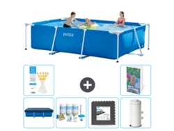 Intex Piscina Com Estrutura Retangular - 300x200x75 Cm - 7-peças S64