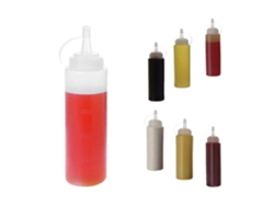6 Botellas De Salsa 8oz, Botellas De Condimentos De Plástico Para Mostaza, Mayonesa Y Salsas