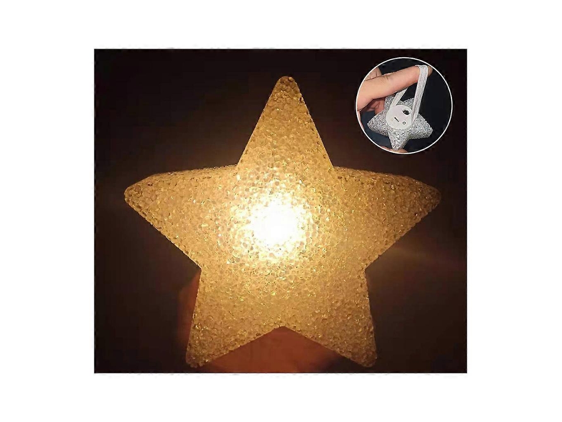 Mini luz nocturna de PVC con luz cálida, una bonita luz nocturna en forma de estrella para el dormitorio. Rosewell