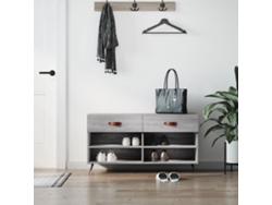 Banco Zapatero Organizador en Derivados de Madera Gris Sonoma 102X35X55 Cm