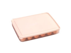 Organizador de huevos, Caja para 24 huevos, Plástico (Rosa) NEVEANCE