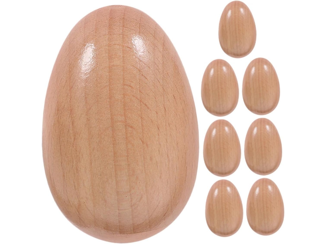 Juego De 8 Huevos Sonajeros De Madera, Instrumentos De Percusión Manuales Para Niños Y Niñas