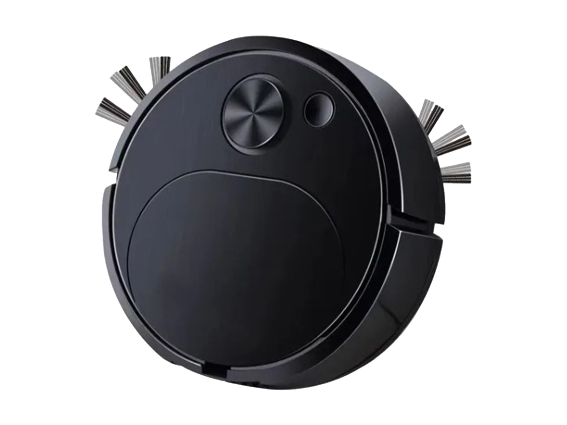MEOIRUERY Robot inteligente de barrido, aspiradora recargable de barrido 3 en 1 para piso duro, baldosas, piso de madera y alfombra, negro