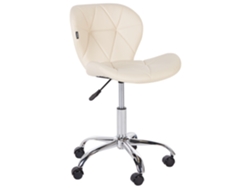 Silla de oficina BELIANI Valetta de Piel sintética Beige 48x48x90