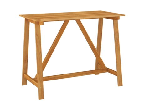 MAISON EXCLUSIVE Mesa alta de jardín madera maciza de acacia 140x70x104 cm