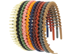 Lot De 10 Bandeaux Cheveux En Plastique Ondulés, Accesorios Esencials Para Femmes