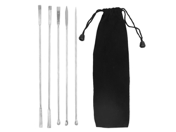 Set Cucharas Laboratório Aço Inoxidável Cabeça Dupla Mini Cucharas Medicina