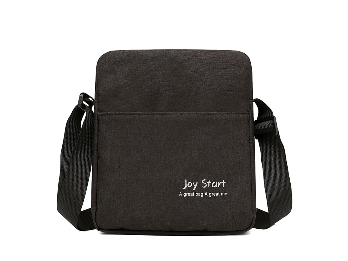Bolso bandolera informal para hombre (negro), ligero e impermeable, fabricado en nailon.