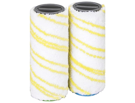 Conjunto de 2 peças de rolos para karcher fc5 fc7 fc3 fc3d limpador de chão amarelo