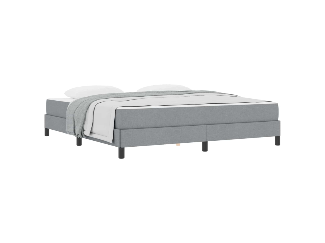 Maison Exclusive - Cama Tipo Box Spring Con Colchón Gris Claro 180 X 200 Cm Tela