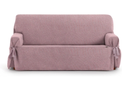 Funda de Sofá 3 Plazas EYSA Universal Premium Valeria Tejido Elástico (230 x 70 x 110 cm - Poliéster y Algodón - Rosa)