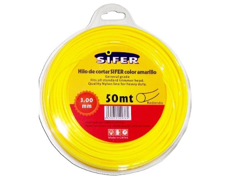 Sifer hilo desbrozadora amarillo redondo 3.00 mmx 50 mt 48222005